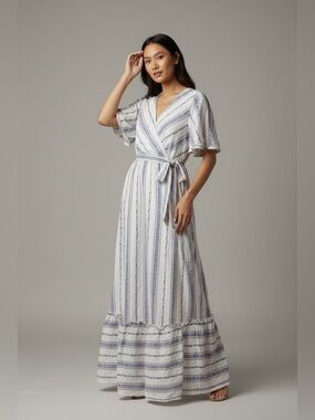 orange creek striped dress Orange Creek Grid Striped Fit & Flare Dress